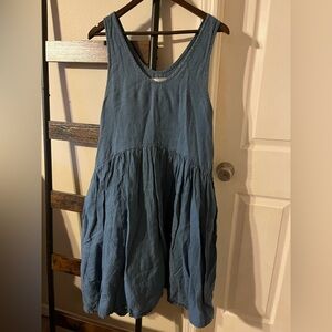 notPERFECTLINEN Blue Casual Dress
